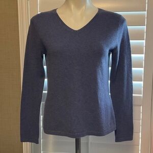 Charter Club Heathered Purple Long Sleeve Top